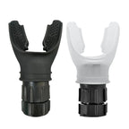 Liveify black and white silicone mouth guards with textured grip and adjustable fit for sports protection