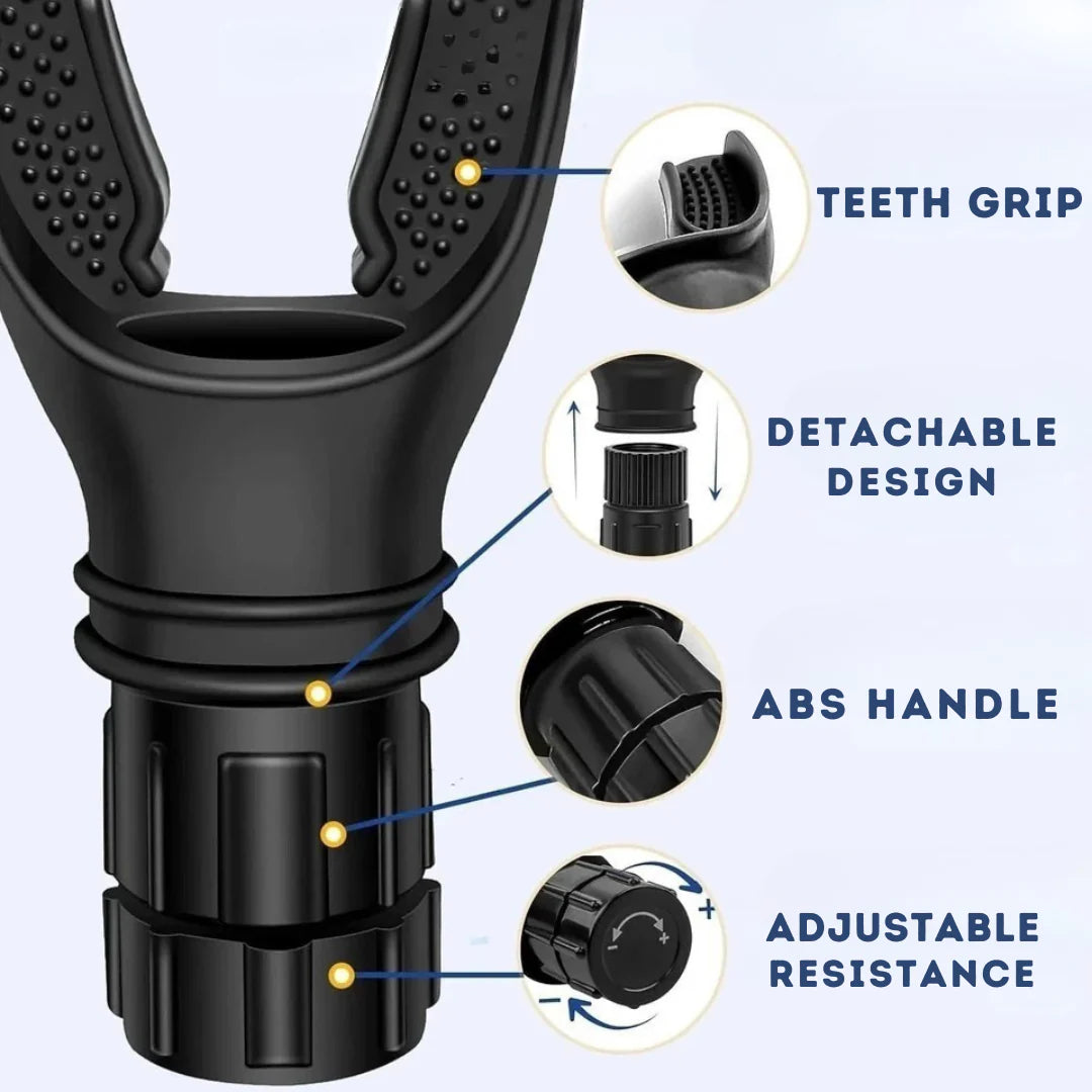 Liveify black ABS handle grip with teeth grip, detachable design, and adjustable resistance