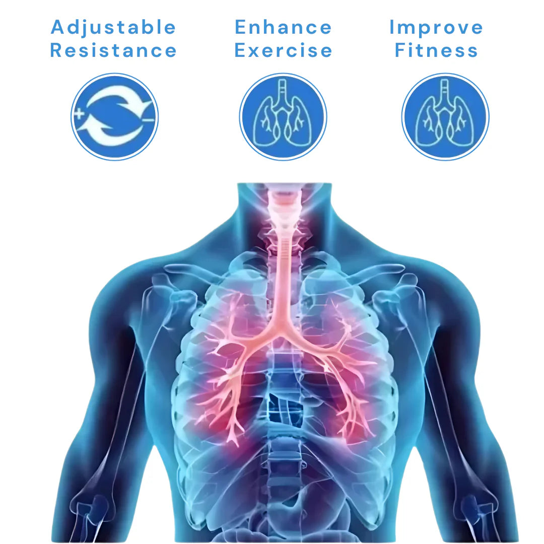 Liveify adjustable resistance lung exercise tool for enhancing fitness and breathing