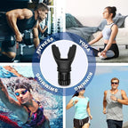 Liveify black silicone fitness mouthpiece for yoga, running, swimming, and gym workouts