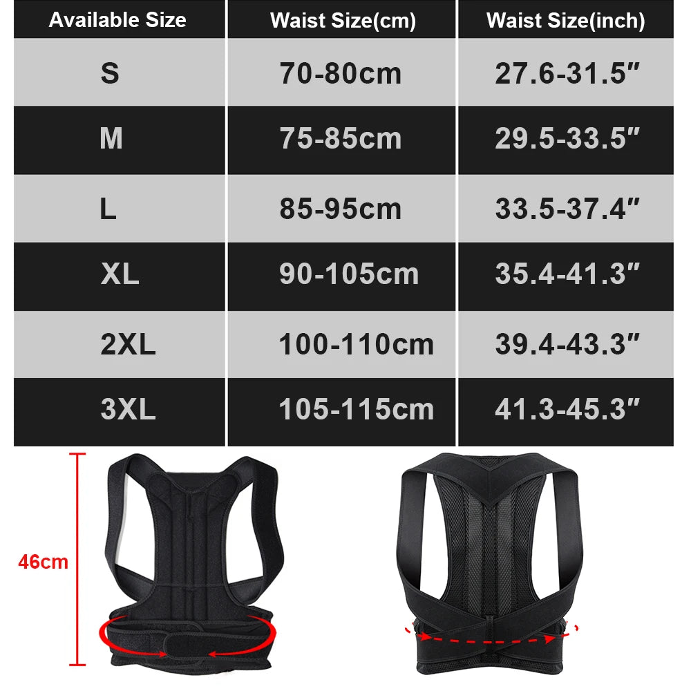 Liveify Back Brace Posture Corrector – Adjustable Shoulder Straightener & Full Back Support Belt for Upper & Lower Back Pain Relief & Posture Alignment