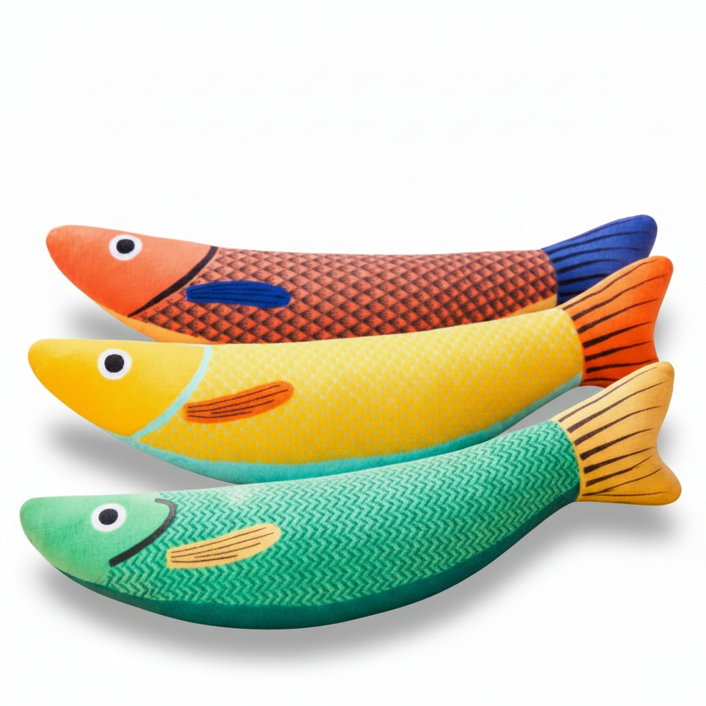 Fish Cat Chew Toy – Interactive Plush Catnip Toy for Cats - liveify