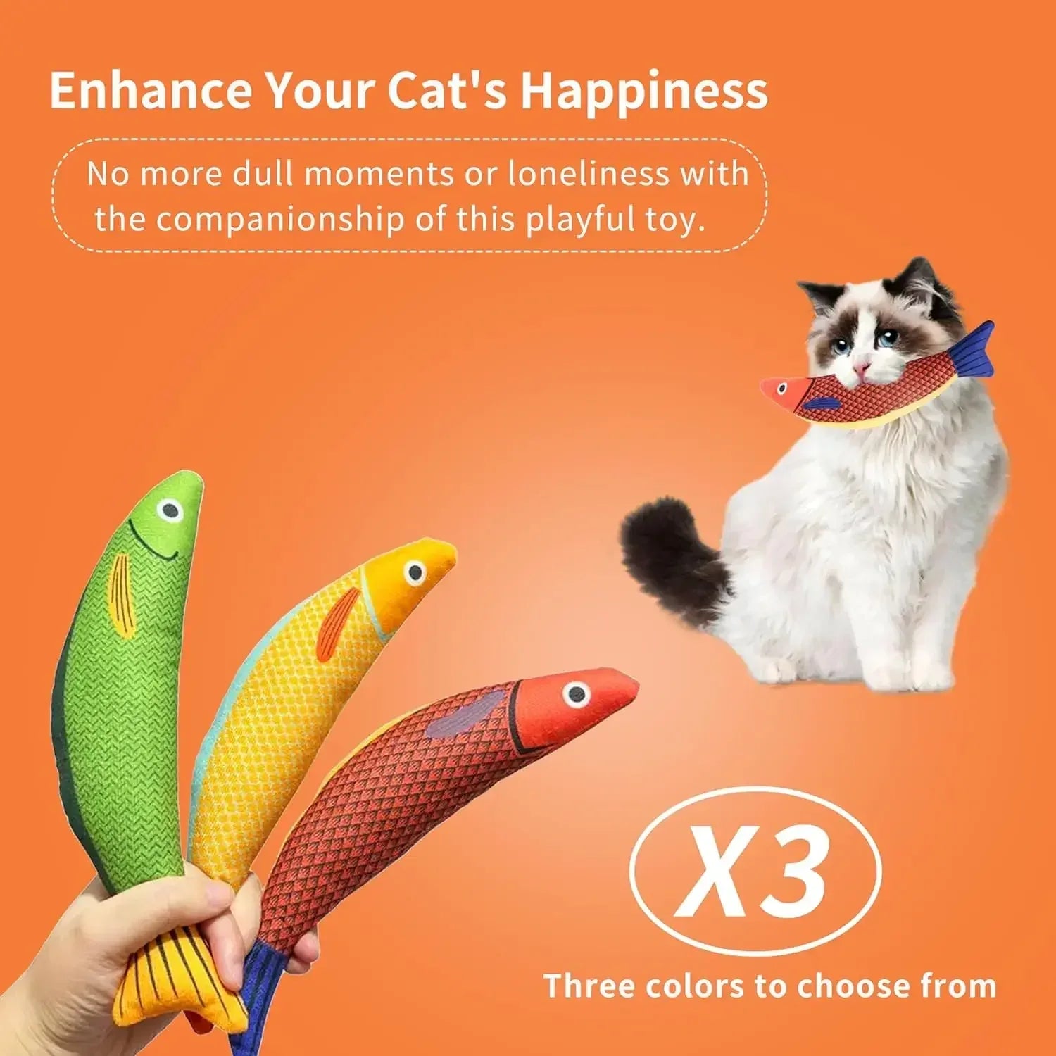 Fish Cat Chew Toy – Interactive Plush Catnip Toy for Cats - liveify