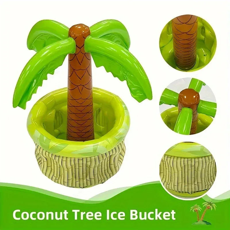 Inflatable Floating Palm Tree Cooler – Pool & Drink Float - liveify