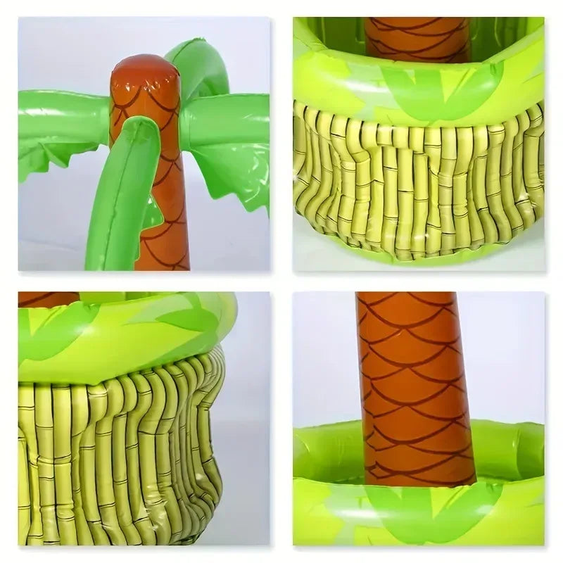 Inflatable Floating Palm Tree Cooler – Pool & Drink Float - liveify