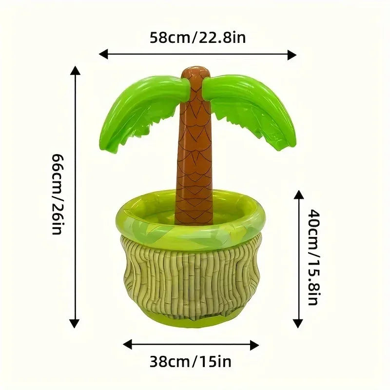 Inflatable Floating Palm Tree Cooler – Pool & Drink Float - liveify
