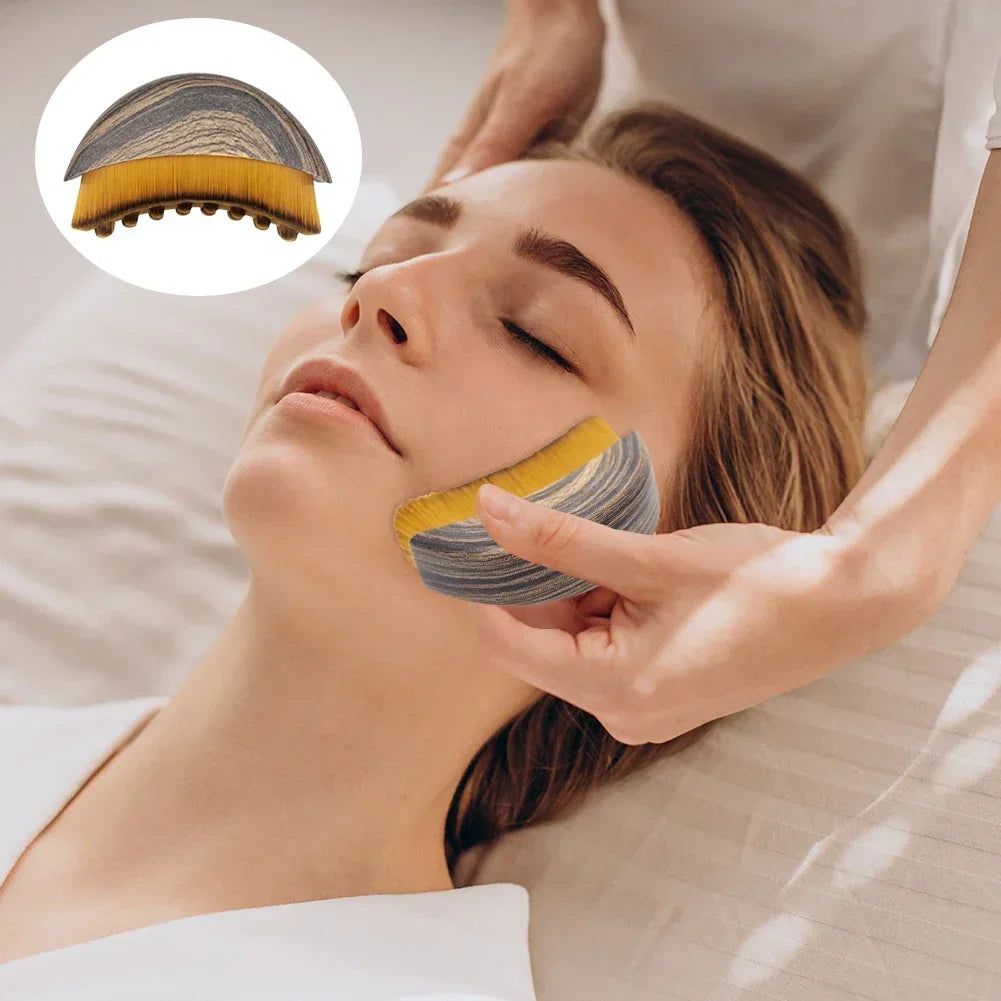 Liveify Lymphatic Drainage Face Brush – Facial Sculpting & Jawline Contour Massager Tool for Skin Tightening & Puffiness Reduction