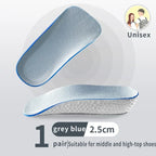Liveify Half Invisible Height Increase Insoles – EVA Memory Foam Heel Lift Inserts for Men & Women, Comfortable 1.5–3.5cm Height Boost