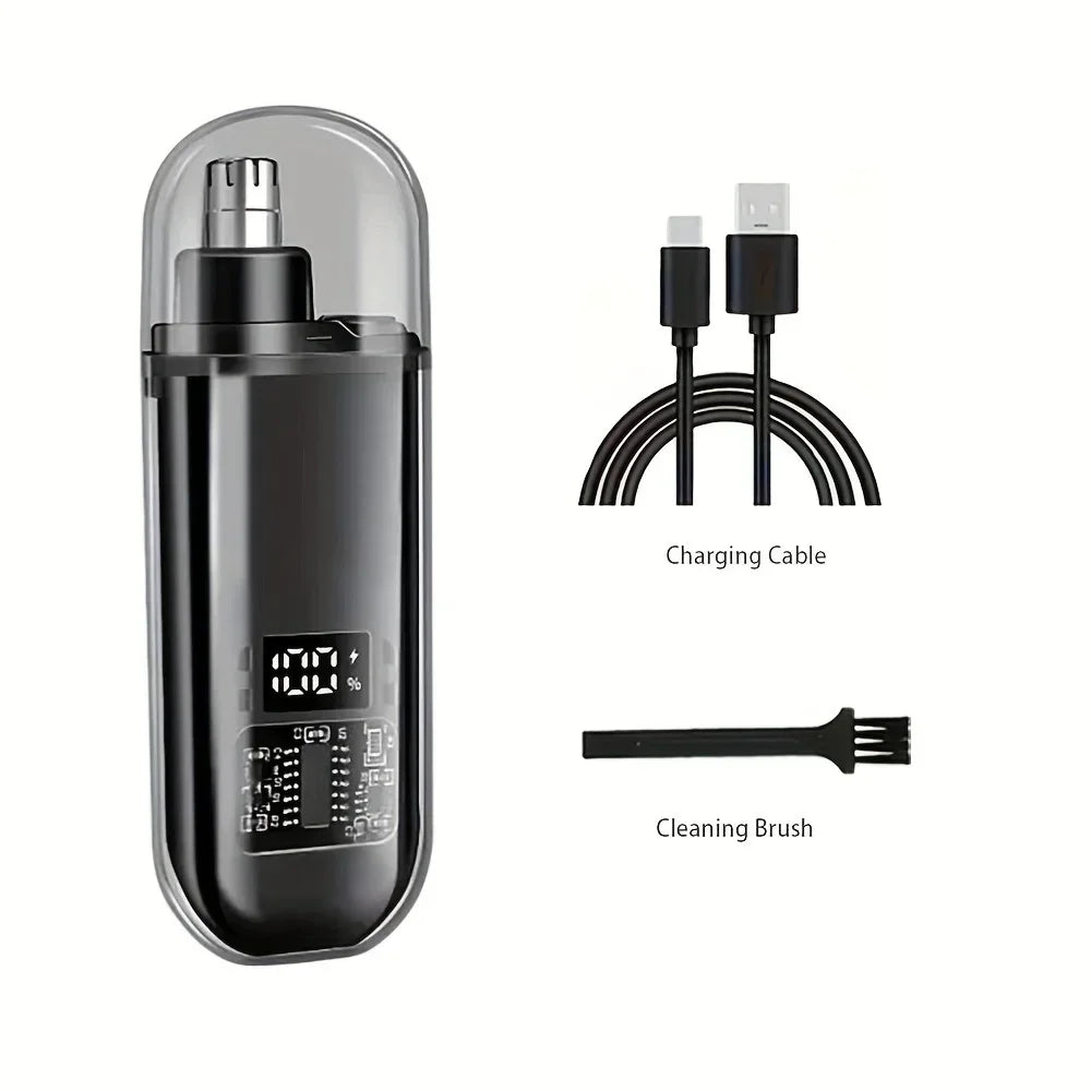 Liveify Nose & Ear Hair Trimmer for Men – USB-C Rechargeable Portable Precision Grooming Kit for Facial Hair, Safe & Pain-Free Trimming