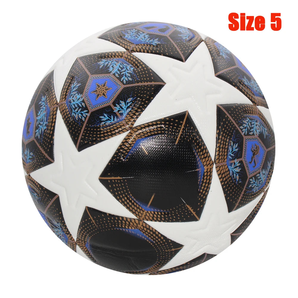 Liveify Professional Soccer Ball Size 5 & 4 – PU Leather Match & Training Football for Outdoor Play, Durable Seamless Design for Enhanced Control & Performance