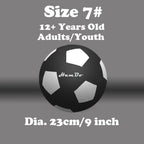 Liveify black and white Size 7 soccer ball for adults/youth, 23cm diameter, HamBo brand
