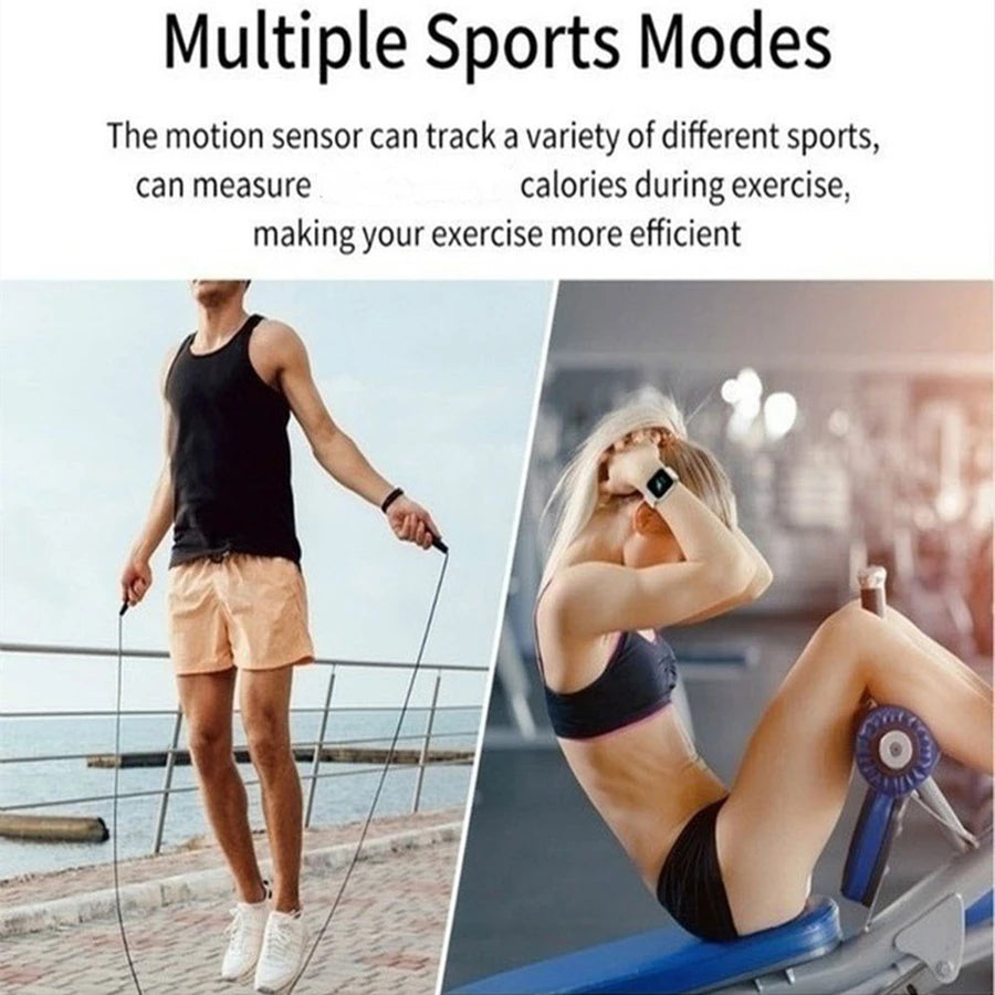 Liveify smart fitness tracker watch for multiple sports modes, tracking calories during jump rope and gym workouts