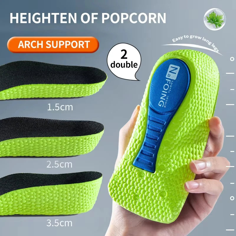 Liveify Memory Foam Height Increase Insoles – Arch Support Orthopedic Shoe Inserts for Men & Women, Heel Lift Insoles for Comfort & Taller Height