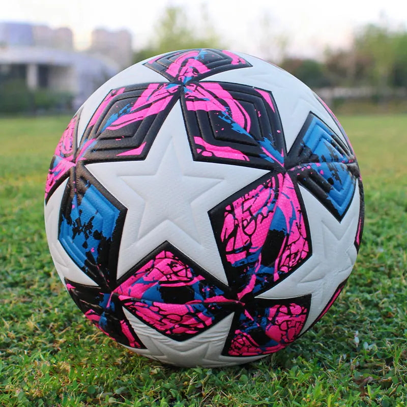 Liveify Professional Soccer Ball Size 5 & 4 – PU Leather Match & Training Football for Outdoor Play, Durable Seamless Design for Enhanced Control & Performance