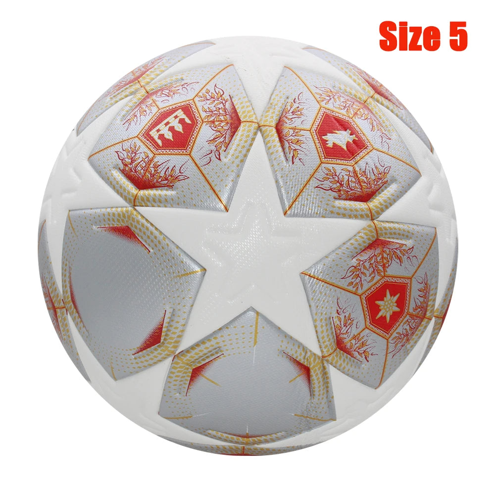 Liveify Professional Soccer Ball Size 5 & 4 – PU Leather Match & Training Football for Outdoor Play, Durable Seamless Design for Enhanced Control & Performance