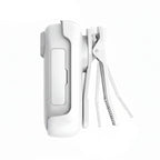 Portable back clip with text on a white background
