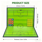 Magnetic Soccer Tactics Board – Foldable Coaching Clipboard with Magnets & Marker for Training