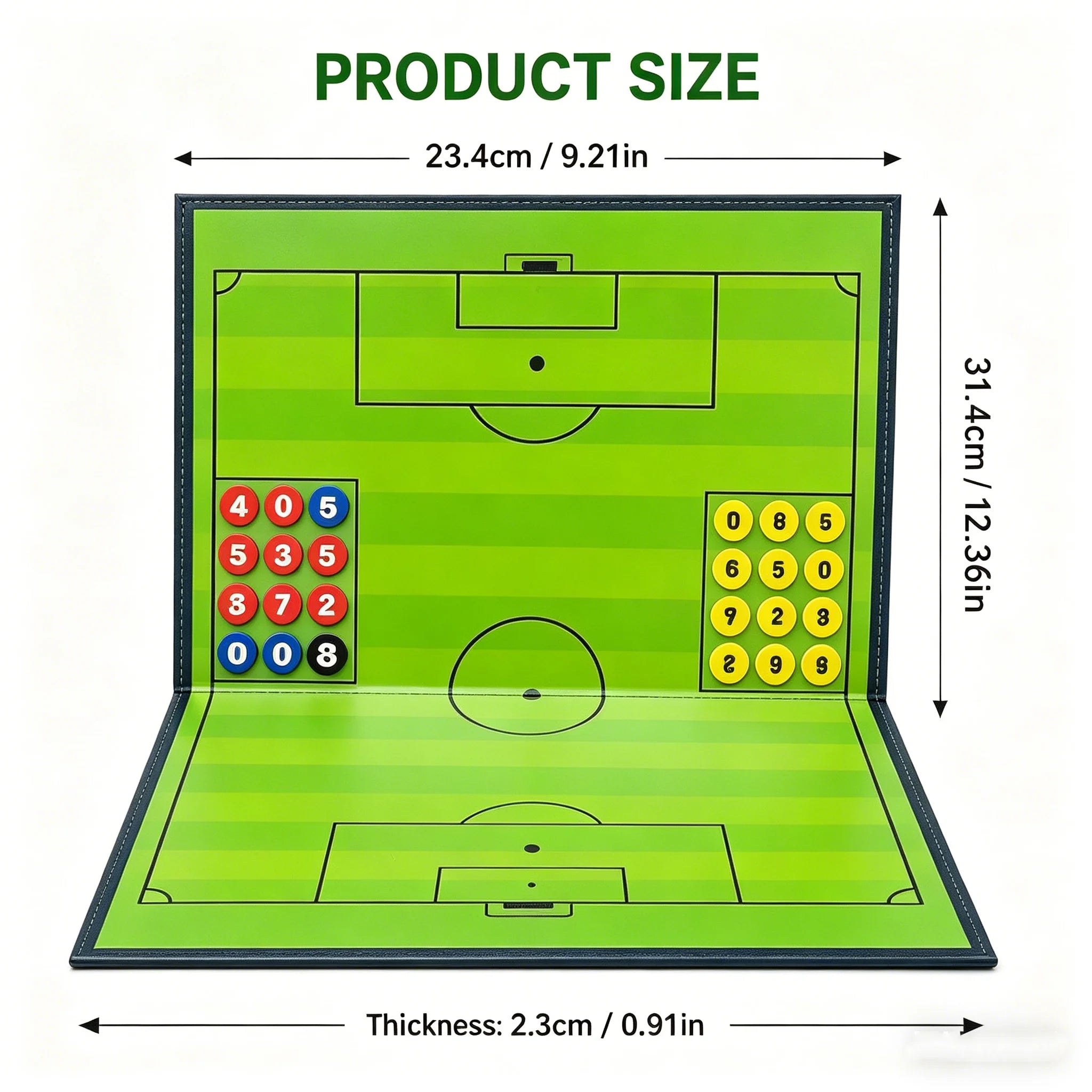 Magnetic Soccer Tactics Board – Foldable Coaching Clipboard with Magnets & Marker for Training