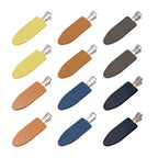 Liveify matte finish hair clips in yellow, brown, gray, blue, and black with metal clasp