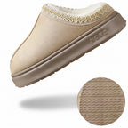 Liveify beige cozy slipper with soft lining and textured sole for home comfort