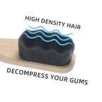 Liveify wooden toothbrush with high density black bristles for gum care