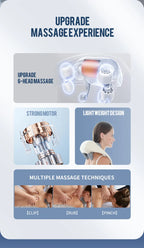 Liveify 6-head neck massager with strong motor, lightweight design, and clip/rub/pinch techniques for upgrade massage experience