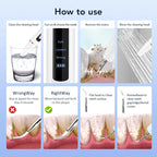 Liveify electric teeth cleaner guide showing usage steps, modes, and proper technique for stain removal