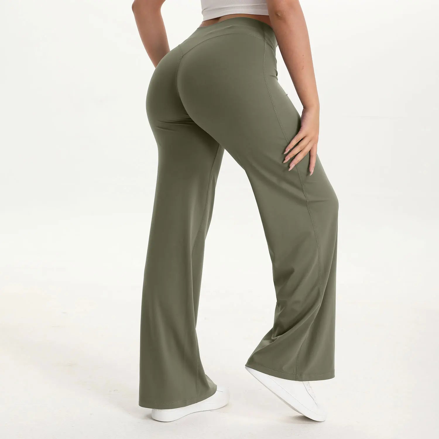 Liveify SoftMotion Straight Leg Yoga Pants – Mid-Waist Naked Feel Pilates, Gym & Running Leggings for Women