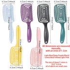 Liveify detangling hair brush in 7 colors, small 19.8cm size, plastic handle with soft bristles