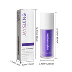 Liveify purple toothpaste in clear bottle with white cap, 30ml, next to white JAYSUING box, post-whitening solution