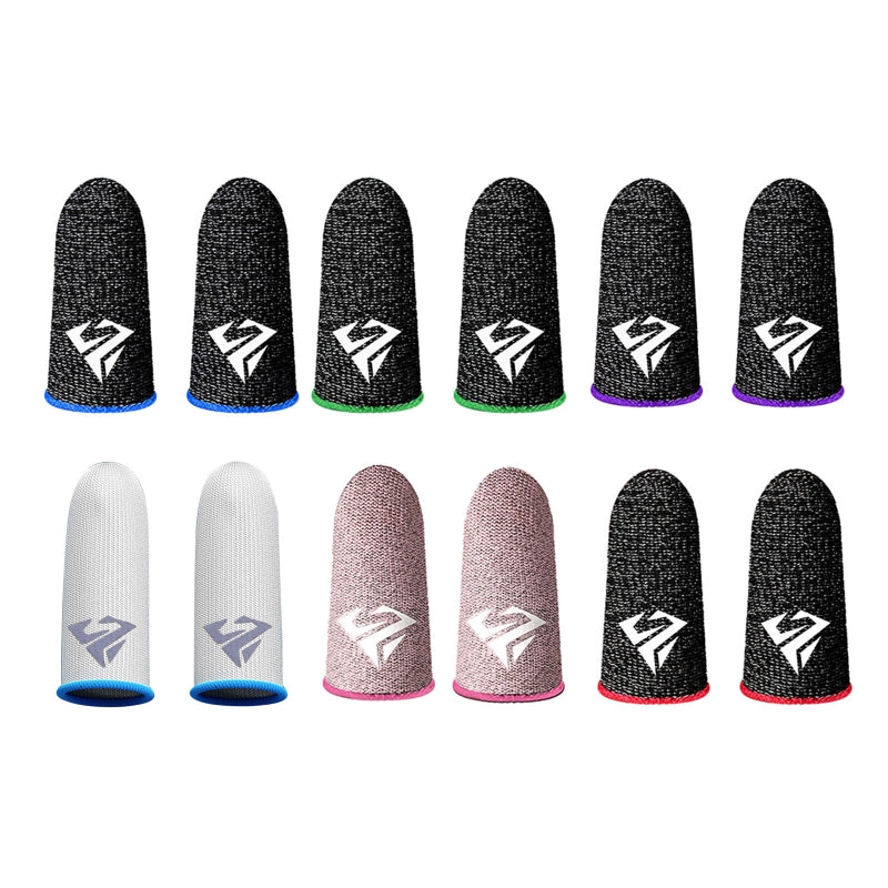 Liveify Gaming Finger Sleeves 2-Pack – Anti-Sweat Breathable Thumb Sleeves for Mobile Gaming, High Sensitivity Touchscreen Finger Covers