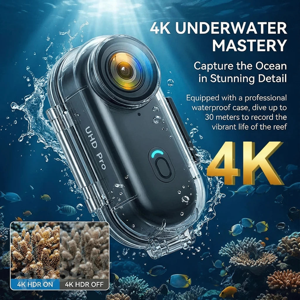 Liveify Mini 4K WiFi Action Camera – HD Wearable Body Camera for Cycling, Motorcycle, Sports, Vlogging & Outdoor Adventure