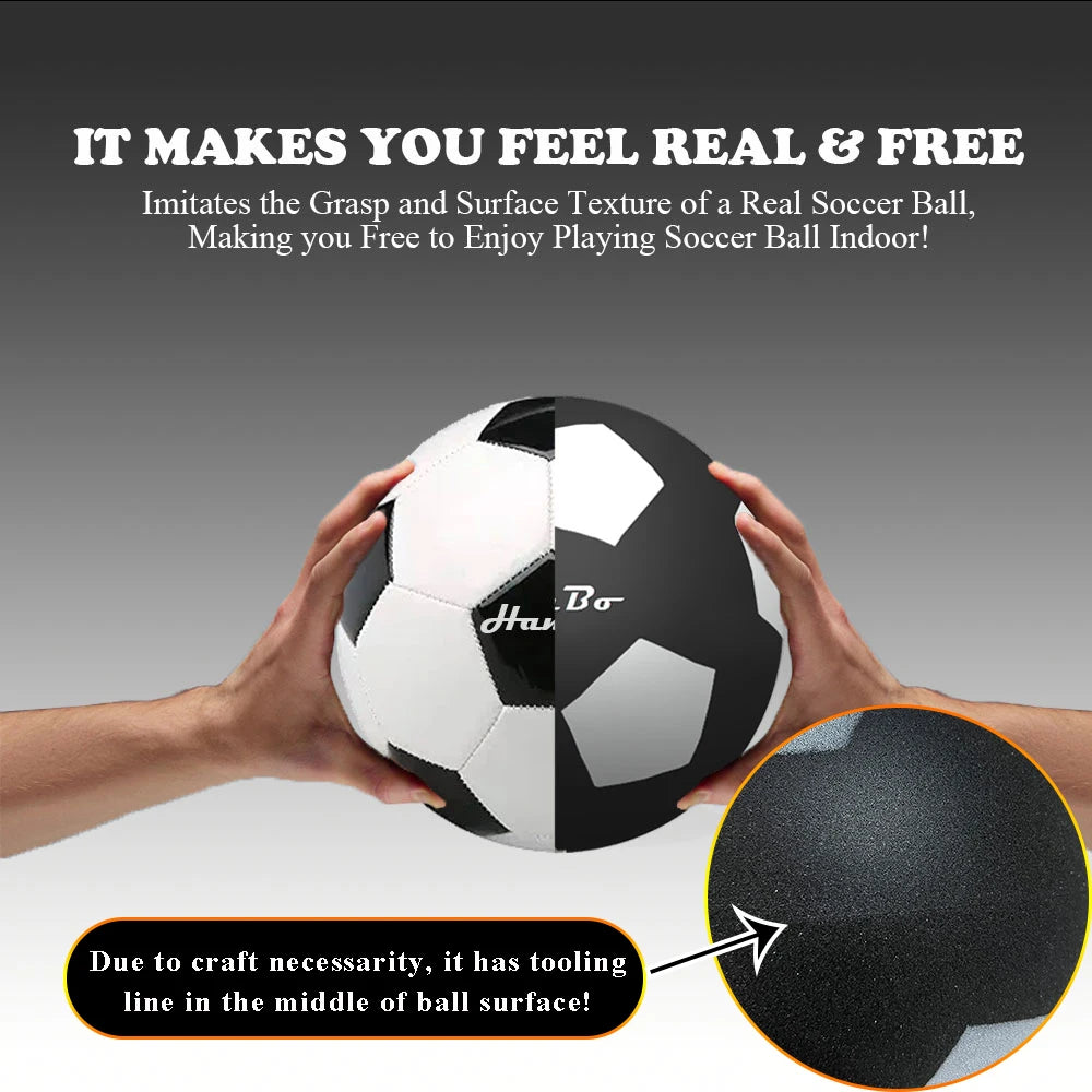 Liveify Silent Foam Soccer Ball – Quiet Indoor Football for Kids (Size 3/5/7), Soft Noise-Free Training Ball for Safe Home Practice & Skill Development