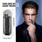 Liveify Nose & Ear Hair Trimmer for Men – USB-C Rechargeable Portable Precision Grooming Kit for Facial Hair, Safe & Pain-Free Trimming