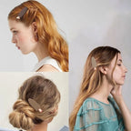Liveify matte brown hair clip with rose gold accent, styling wavy and bun hairstyles