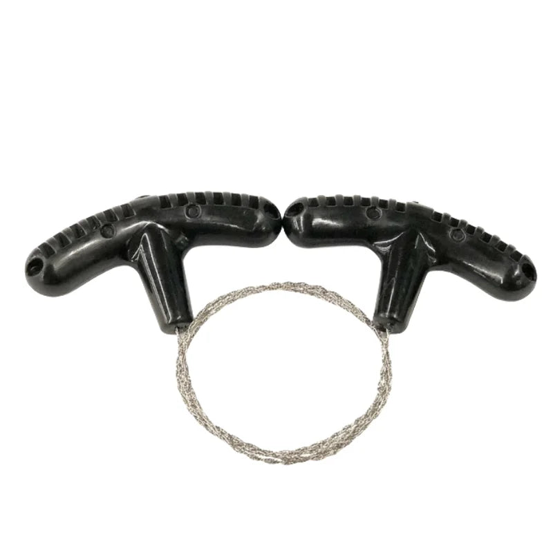 Liveify black plastic grip handles with textured design and metal wire loop