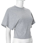 Liveify Women’s Cropped O-Neck T-Shirt – Slim Fit Short Sleeve Crop Top, Casual Streetwear Tee for Spring & Summer