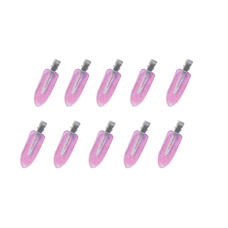 Liveify pink glitter hair clips with silver metal clasp, stylish and functional accessory for styling