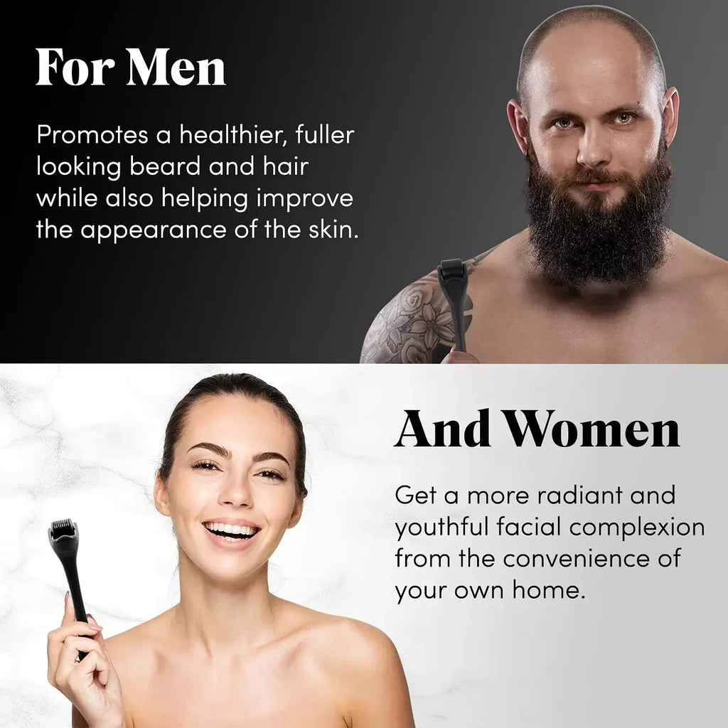 Derma Roller Microneedle for Facial Hair Growth – 540 Needles - liveify