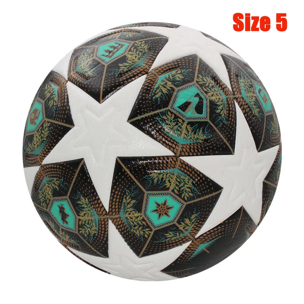 Liveify Professional Soccer Ball Size 5 & 4 – PU Leather Match & Training Football for Outdoor Play, Durable Seamless Design for Enhanced Control & Performance