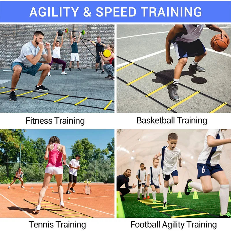 Liveify Agility Training Ladder – Adjustable Speed Ladder for Football, Soccer, Basketball, Fitness & Athletic Footwork Drills
