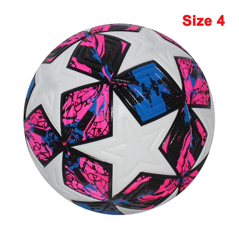 Liveify Professional Soccer Ball Size 5 & 4 – PU Leather Match & Training Football for Outdoor Play, Durable Seamless Design for Enhanced Control & Performance