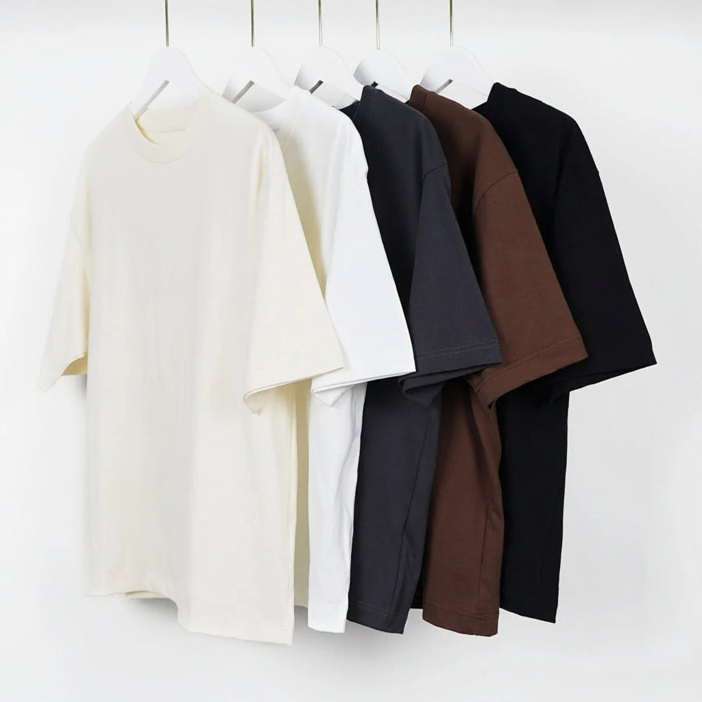 Liveify Oversized Unisex T-Shirt – Casual Summer Cotton Blend Streetwear Tee for Men & Women, Korean-Inspired Basic Solid Top