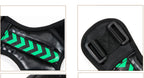Liveify black fitness waist trainer with green chevron pattern, mesh fabric, and adjustable buckle