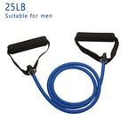 Liveify 25LB blue resistance band with black handles for men's strength training