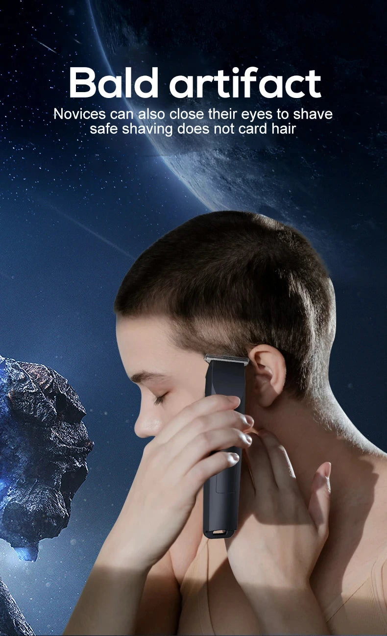 Liveify black electric hair clipper for safe, close shaving with ergonomic design