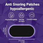 Liveify hypoallergenic anti snoring patch, black fabric, 3x1.5 inches, gentle on skin, comfortable design