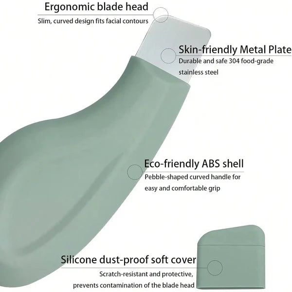 Liveify ergonomic facial razor with skin-friendly metal blade, eco-friendly ABS handle, and silicone dust-proof cover