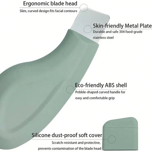 Liveify ergonomic facial razor with skin-friendly metal blade, eco-friendly ABS handle, and silicone dust-proof cover