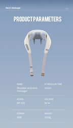 Liveify beige shoulder and neck massager with gray cushion, model HP-678, for relaxation and muscle relief